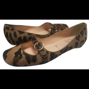 Christian Louboutin Mary Jane pony flats